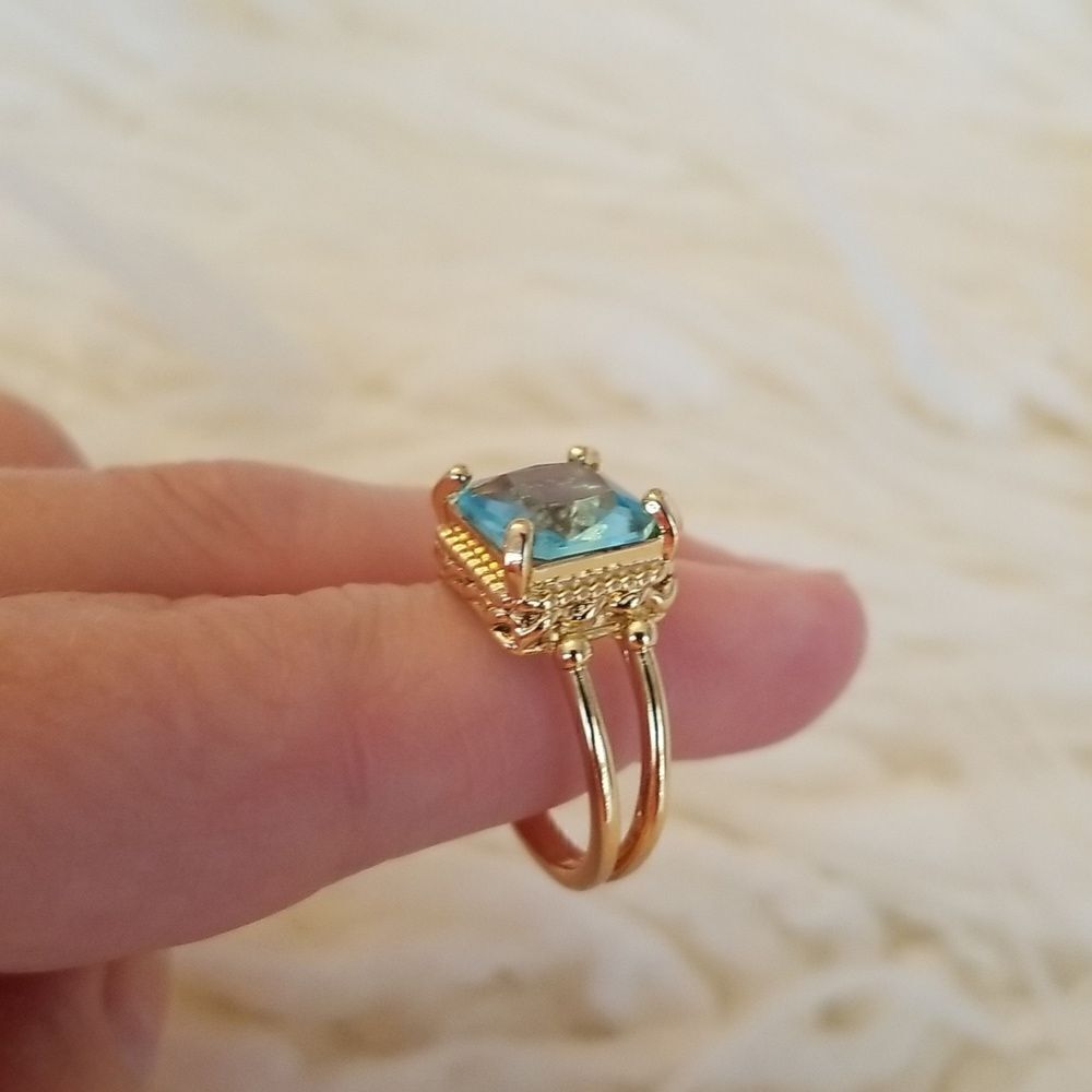 Ocean blue size 7 ring - Picture 5 of 8